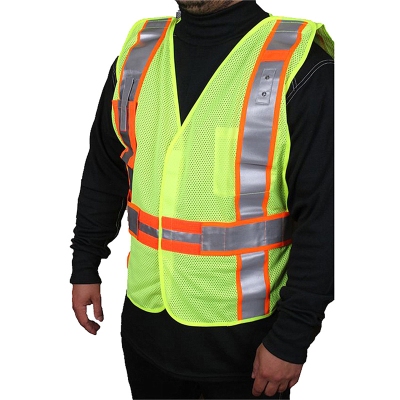 Breathable  Men's Hi Vis Construction Surveyor Reflective Safety Vest