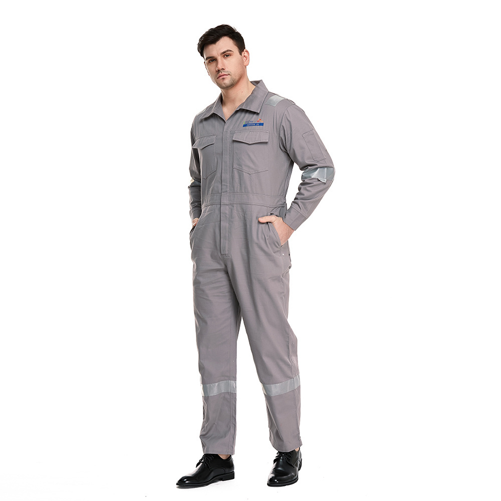 2024 ZHENGXING Custom Men Hi Vis Flame Resistant Coverall Industrial Mechanic Work Safety Fr Jumpsuit