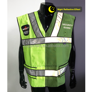 Custom Wholesale Reflective Safety Fluorescent Lime Green Safety Vest For Walking At Night Hi Vis