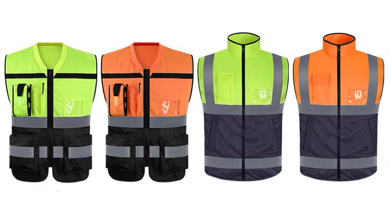 Custom made outdoor road security protective high visibility work safety vest