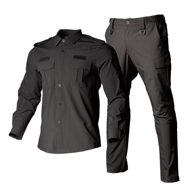 Design Tactical Workwear Sets Short Sleeve Shirt Cargo Pants Suit Custom Work Wear Hotel Guard Security Uniform