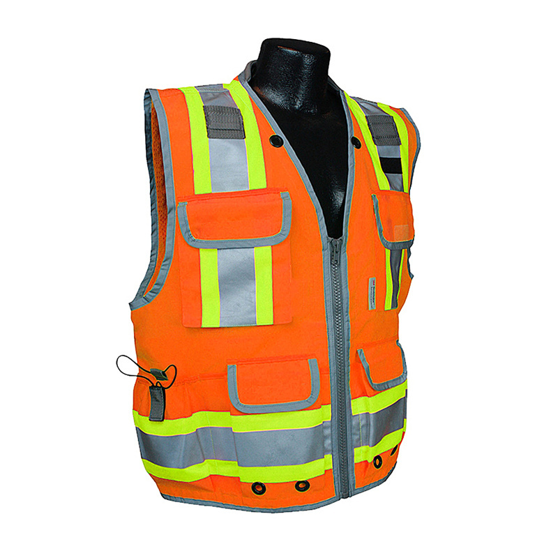 Breathable  Men's Hi Vis Construction Surveyor Reflective Safety Vest