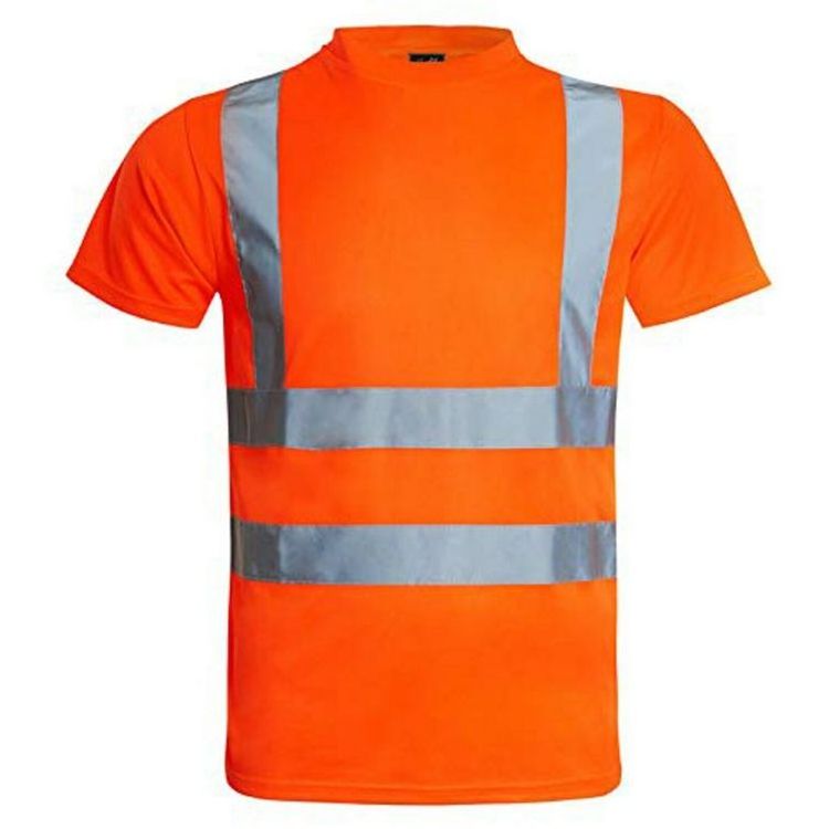 Protective Wholesale Hi Vis Security Work Construction Reflection Safety High Visibility T-shirts Reflective Long short shirt