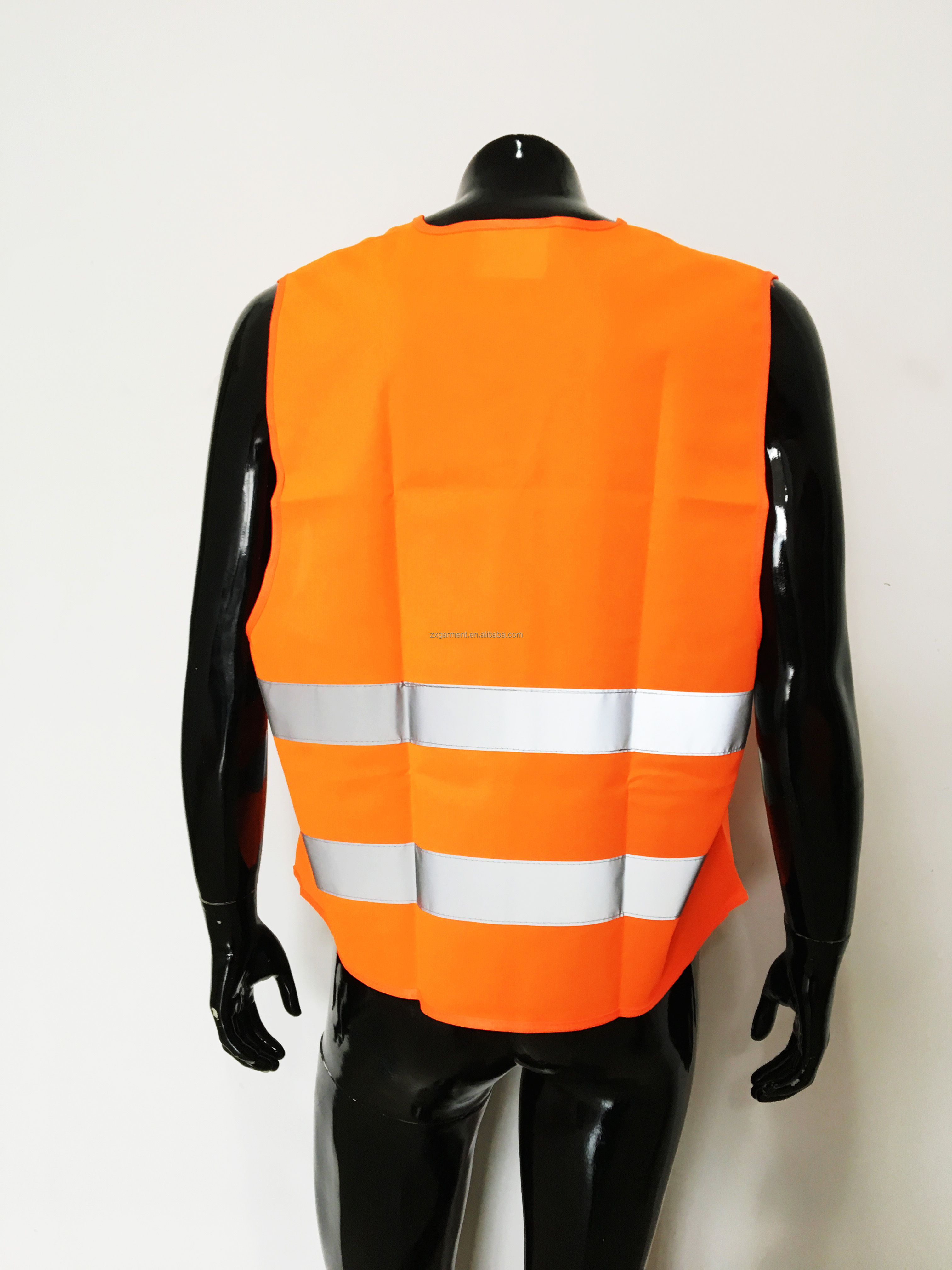 OEM ODM Hi Vis Traffic Road 100% Polyester Mesh Orange Safety Reflective Vest