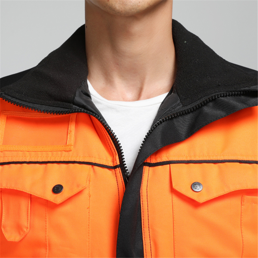 winter road traffic construction outside safety working suit lining reflective stripe waterproof hi vis jacket