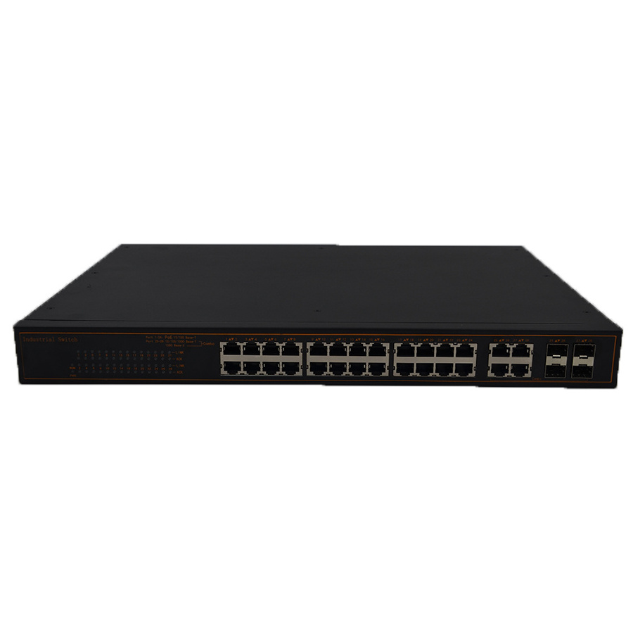 outdoor gigabit  24 port  POE unmanaged industrial ethernet network switch for rack mounting