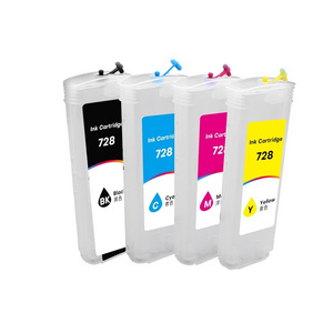 Heshun Refillable ink cartridge compatible color for HP 728 compatible for T730 T830 Printer