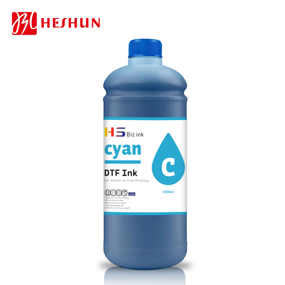 Heshun Water Based Transfer Ink Packs Screen Textile Printing Dtf Pet White Textile Pet Ink Dtf Film Transfer Dtf Printer Ink