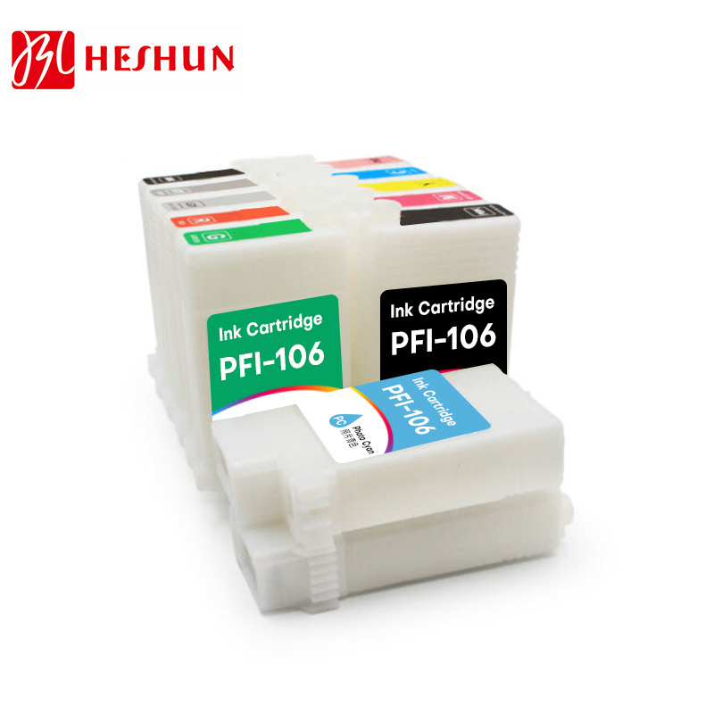 HESHUN  Premium PFI106  pfi106 Empty Refillable Ink Cartridge Compatible for Canon 6400 iPF 6400S 6410S Printer