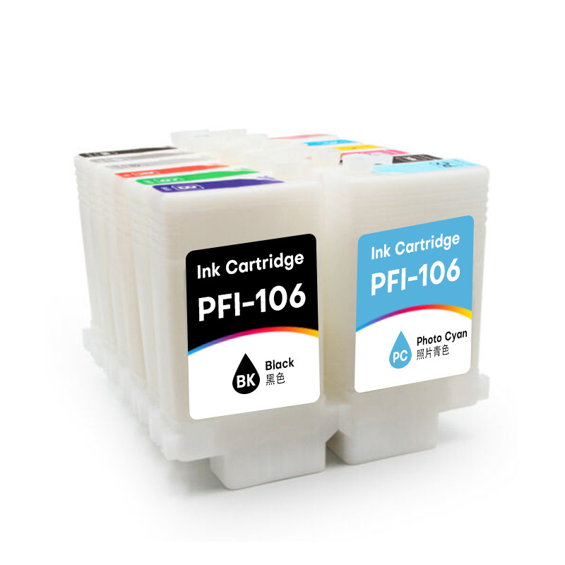 HESHUN  Premium PFI106  pfi106 Empty Refillable Ink Cartridge Compatible for Canon 6400 iPF 6400S 6410S Printer