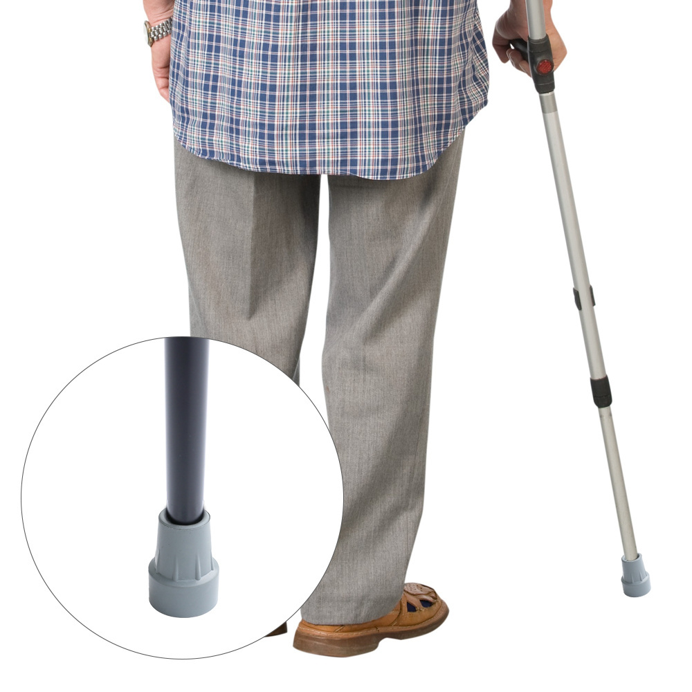 Crutch Accessories Grey Rubber Cane Anti-Skid Walking Stick Crutch Ferrules Rubber Bottom End Non Slip Cane Pad