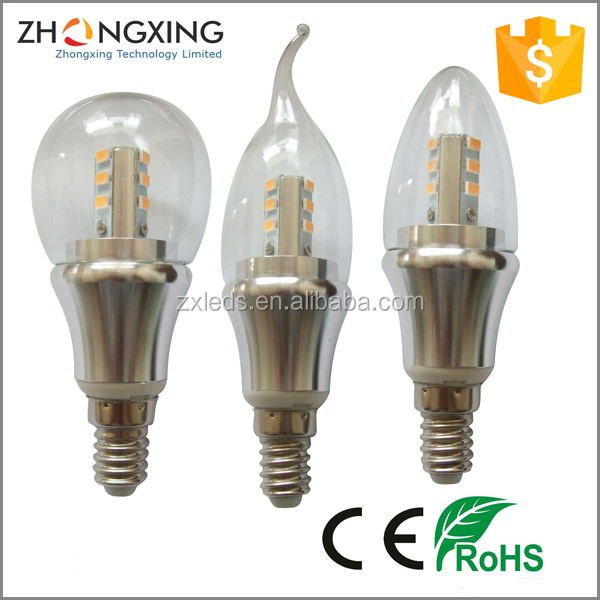 5w candle bulbs led light110v 220v lamp E10/E11/E12/E14/E17/B15