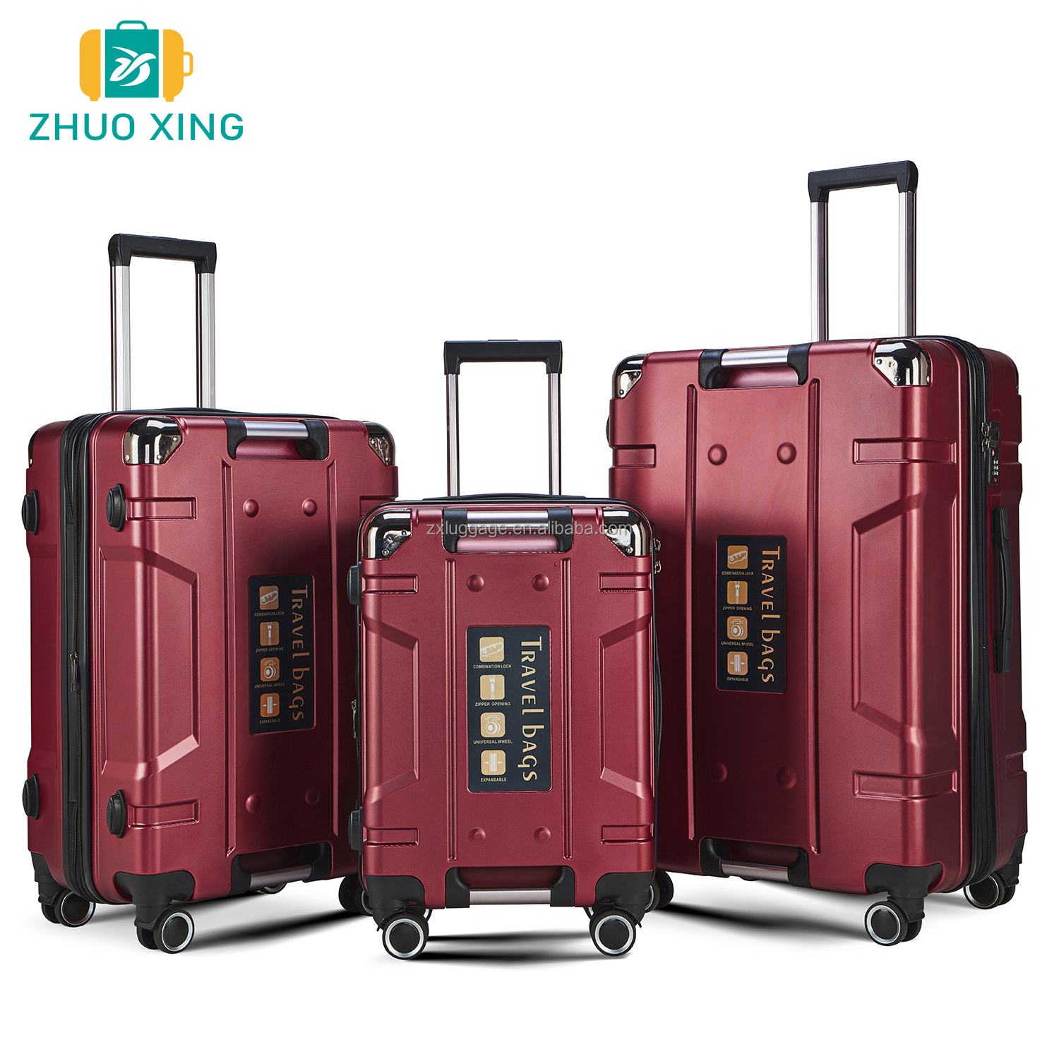 luxury luggage bag trolley luggage with removable wheels pc 2 front handle expandable zipper luggage set with replacement wheels