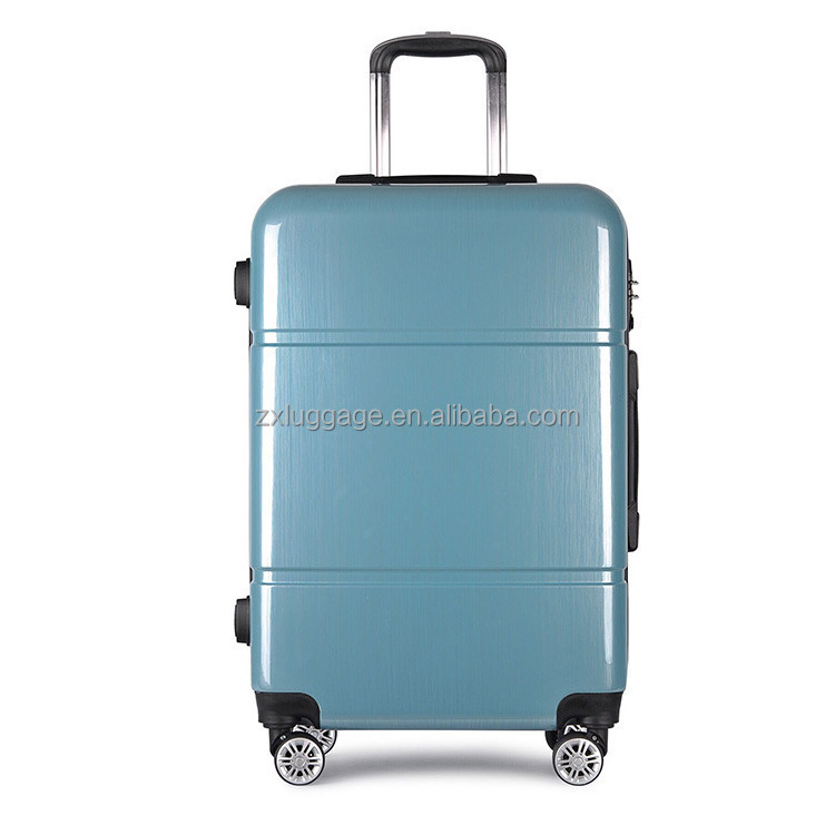 high quality aluminum trolley TSA lock suitcase 20 inch 24 inch 28 inch black drawing color abs pc travel luggage suitcase