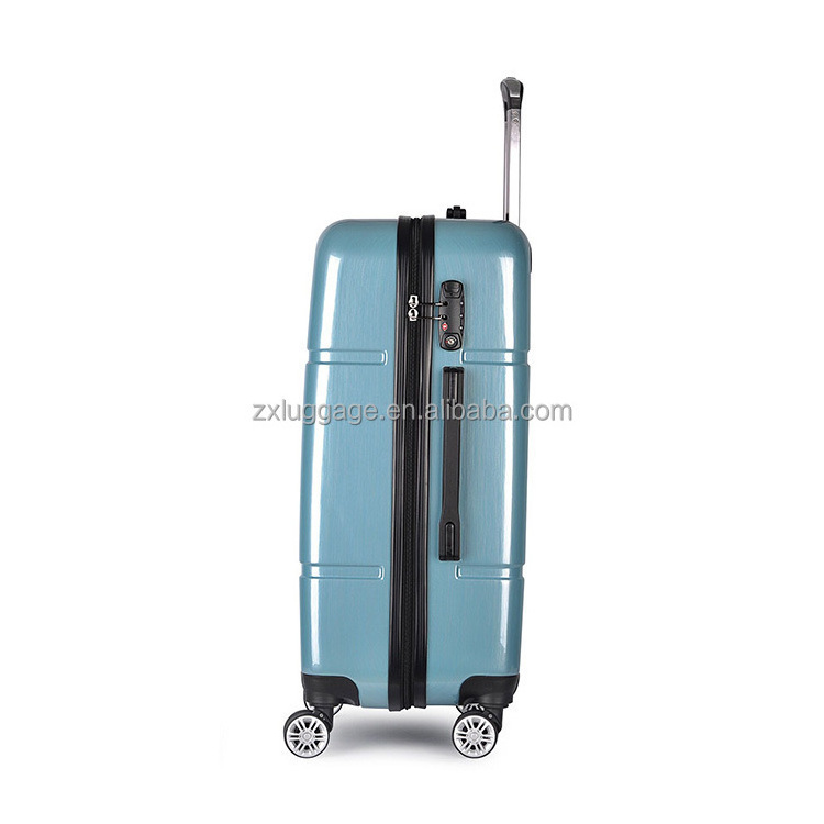 high quality aluminum trolley TSA lock suitcase 20 inch 24 inch 28 inch black drawing color abs pc travel luggage suitcase