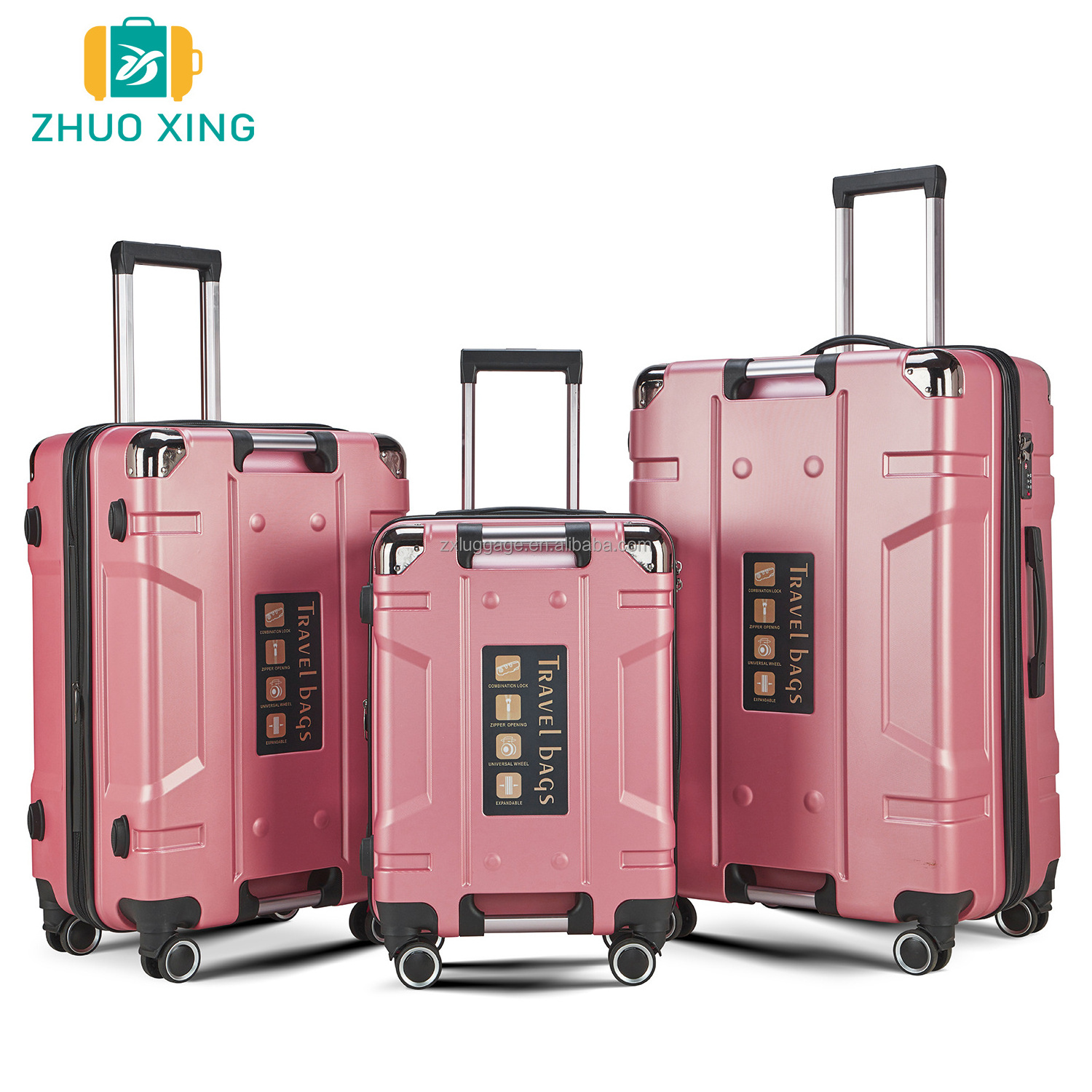 luxury luggage bag trolley luggage with removable wheels pc 2 front handle expandable zipper luggage set with replacement wheels