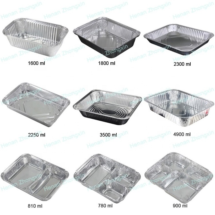 Disposable 3 Compartment Aluminum Food Pan Alu Foil Container Tray Price