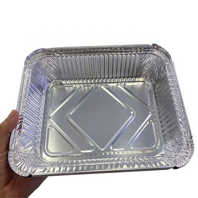 Supply Airline Food Plates High Quality Aluminum Foil Containers Takeaway Baking BBQ Oven Heat Multi-layer Aluminum Foil Tray