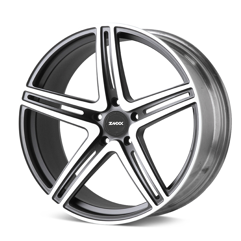 ZMXX customized car wheels 15-26 inch double 5 spoke design 5*112 5*120 5*130 aluminum alloy forging wheel