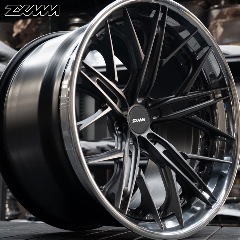 ZXMM customize 2 piece forged wheels 20 22 24 26 28 inch alloy wheels 5x130 5x120 for passenger car wheels deep disc