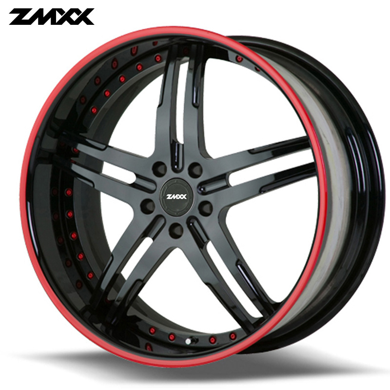 ZMXX 2 pieces forged wheels18-28 inch  polished deep lip rims passenger car wheels for Maserati Ferrari Porsche