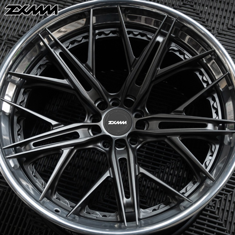 ZXMM customize 2 piece forged wheels 20 22 24 26 28 inch alloy wheels 5x130 5x120 for passenger car wheels deep disc