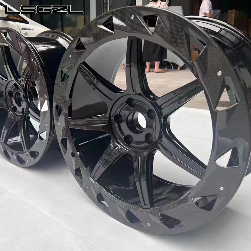 20inch 5x120 custom dry carbon fiber passenger car wheels for Lamborghini  Rolls Royce and for forged wheels