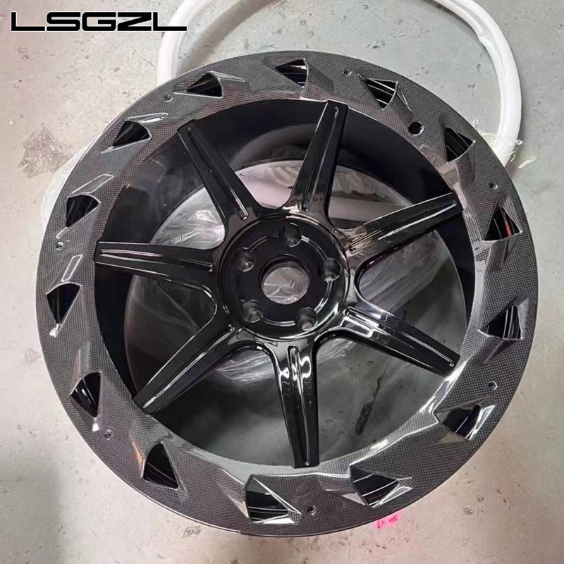 20inch 5x120 custom dry carbon fiber passenger car wheels for Lamborghini  Rolls Royce and for forged wheels