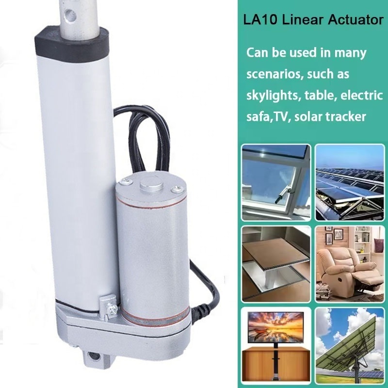 High Precision DC telescopic motor IP65 Linear Actuator Max Load 1500N 0-1000mm Stroke 12/24V DC Motor 0-90mm Speed