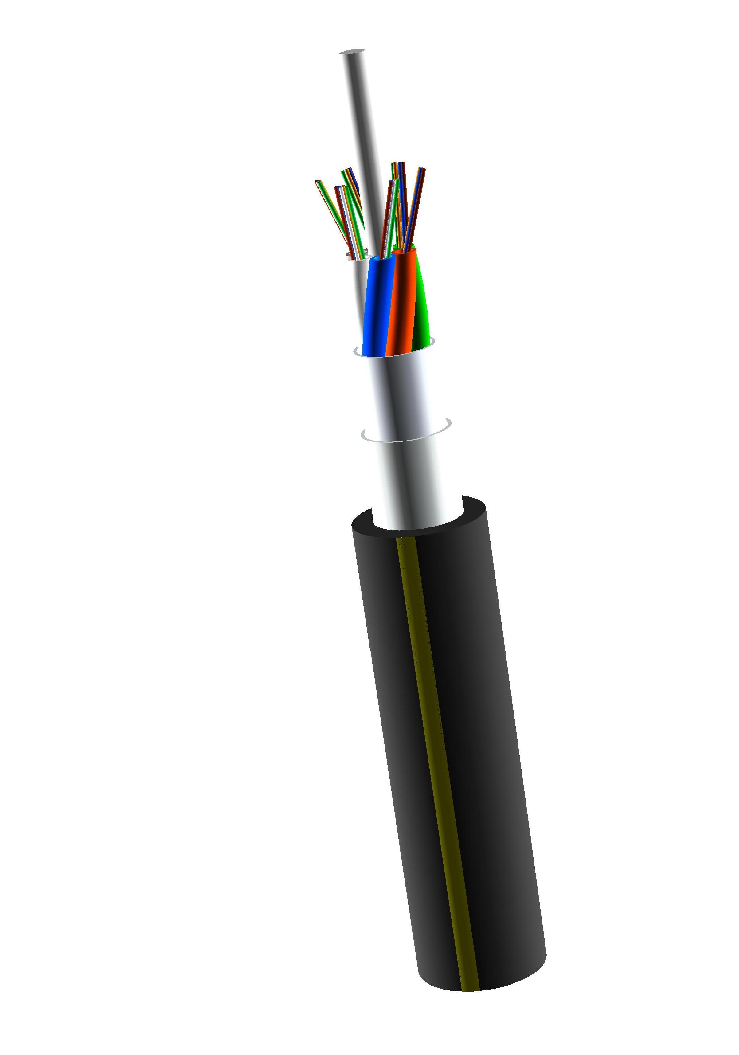 96 Core GYTA Fiber Optical Cable GYTA-96B1.3 Direct Buried Armored Fiber Optical Cable