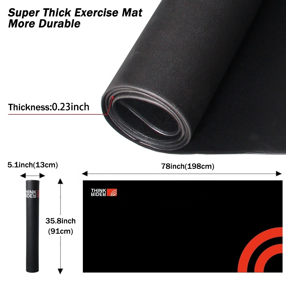 ThinkRider High Density Bicycle Trainer Floor Mat Fitness Folding Sports Exercise Indoor Bike Treadmill Equipment Gym Mats