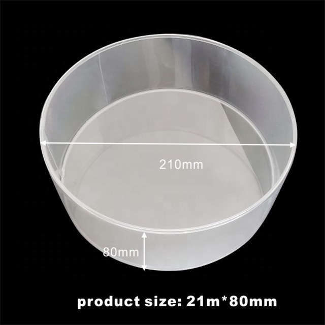 Round Plastic boxes Clear plastic packaging for  display hard plastic storage packaging custom design transparent box