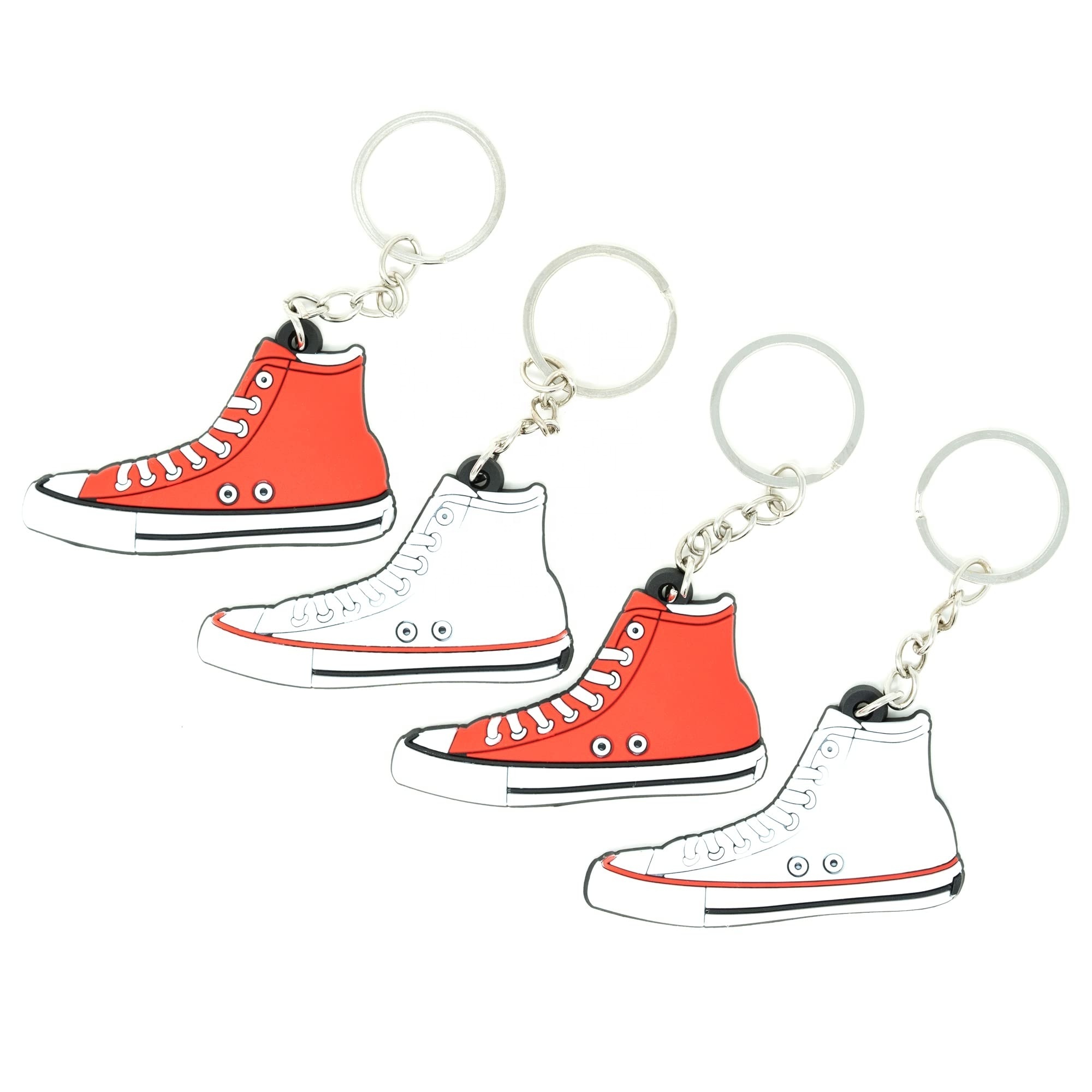 Soft PVC Plastic Rubber Mini Trainers Sneaker Keychain 3D Basketball Shoes Key chain Ring