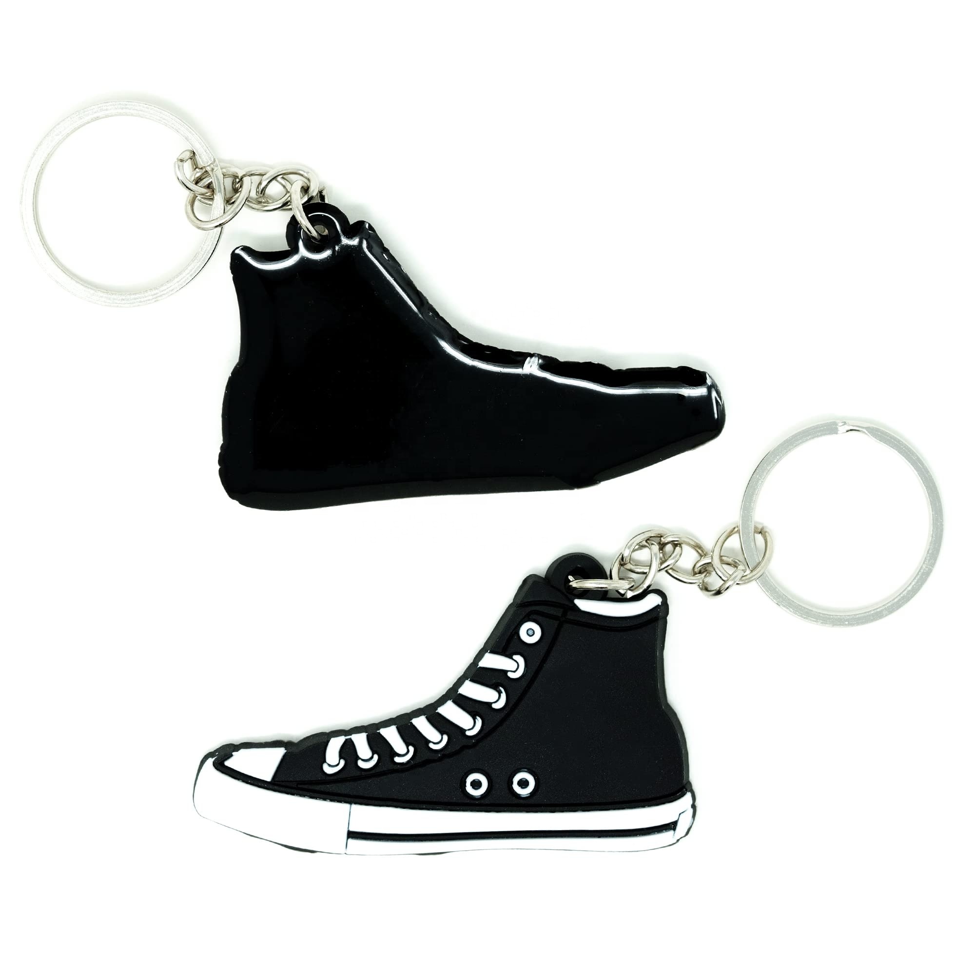 Soft PVC Plastic Rubber Mini Trainers Sneaker Keychain 3D Basketball Shoes Key chain Ring