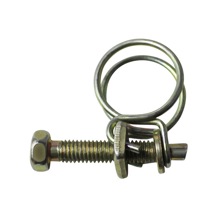 HSG FACTORY Wholesale price custom sizes strength adjustable stainless  steel hose clamp  reinforced screw hydraulic Heavy Duty