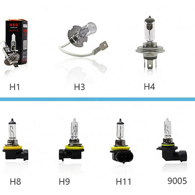 Factory direct auto headlight bulb car light h1 h3 h4 h7 h8 h9 h11 9005 9006 880 881 auto halogen lamp