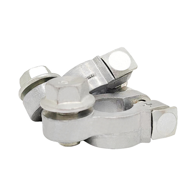 2pcs lead battery terminal connectors car boat vehicles zinc titanium alloy top post terminal clamp ends