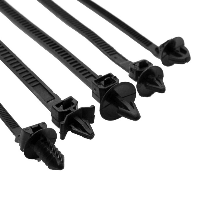 Black Winged Push Mount Cable Ties