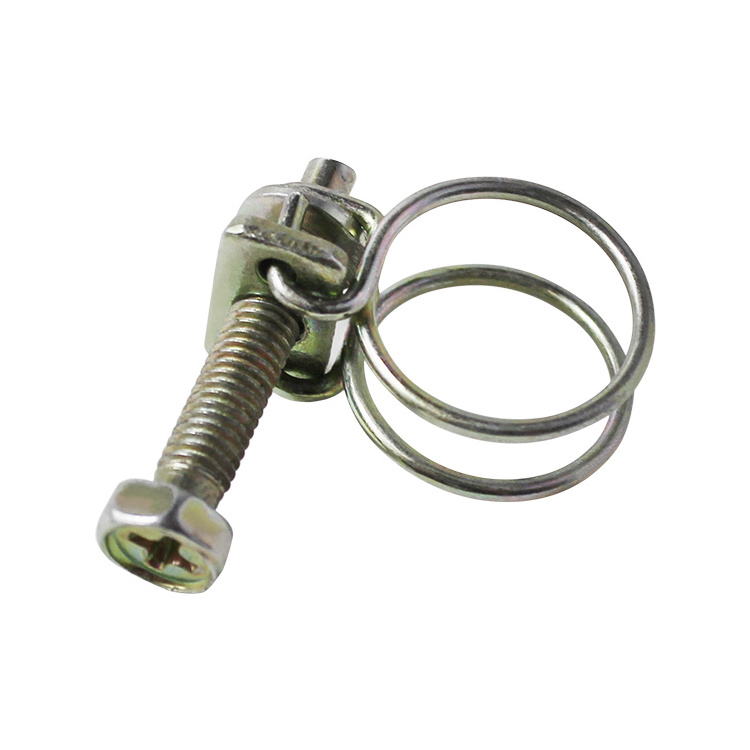 HSG FACTORY Wholesale price custom sizes strength adjustable stainless  steel hose clamp  reinforced screw hydraulic Heavy Duty