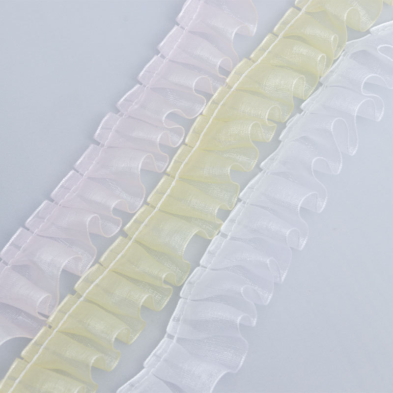 2.5cm transparent chiffon lace ribbon lace band garment accessories DIY bustle lace ribbon