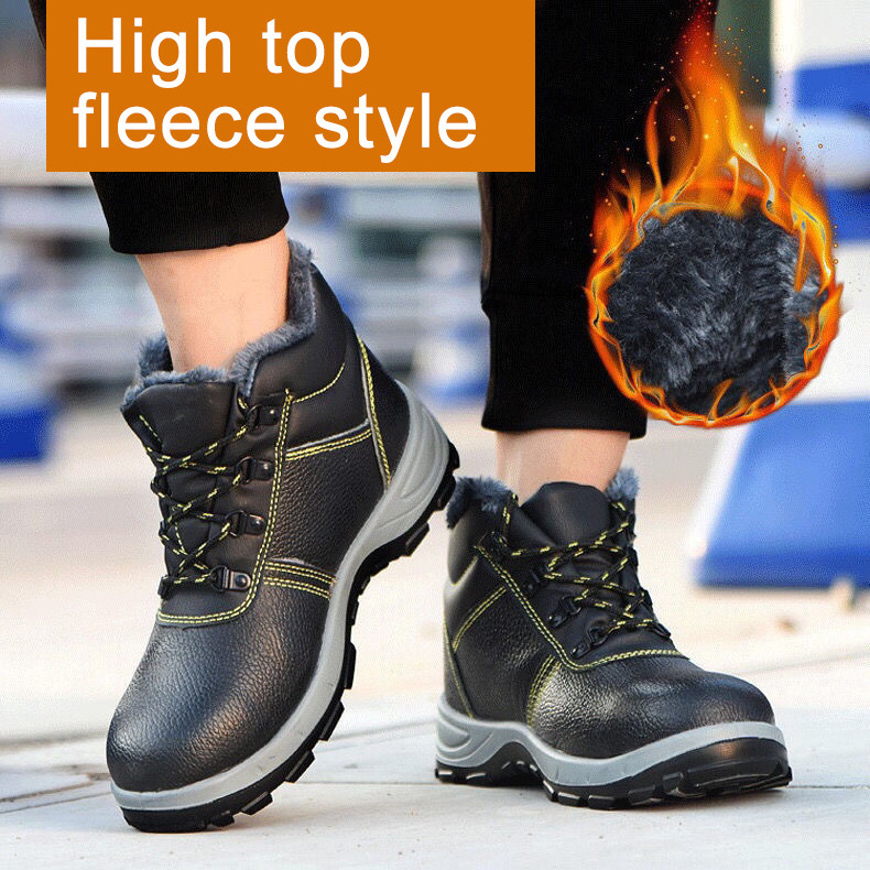 Wholesale mens warm winter steel toe work boots construction waterproof insulated work safety boots