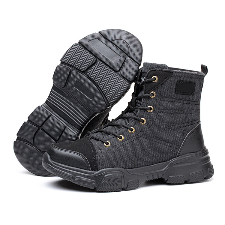 Wholesale waterproof steel toed safety boots High cut construction work boots for mens women