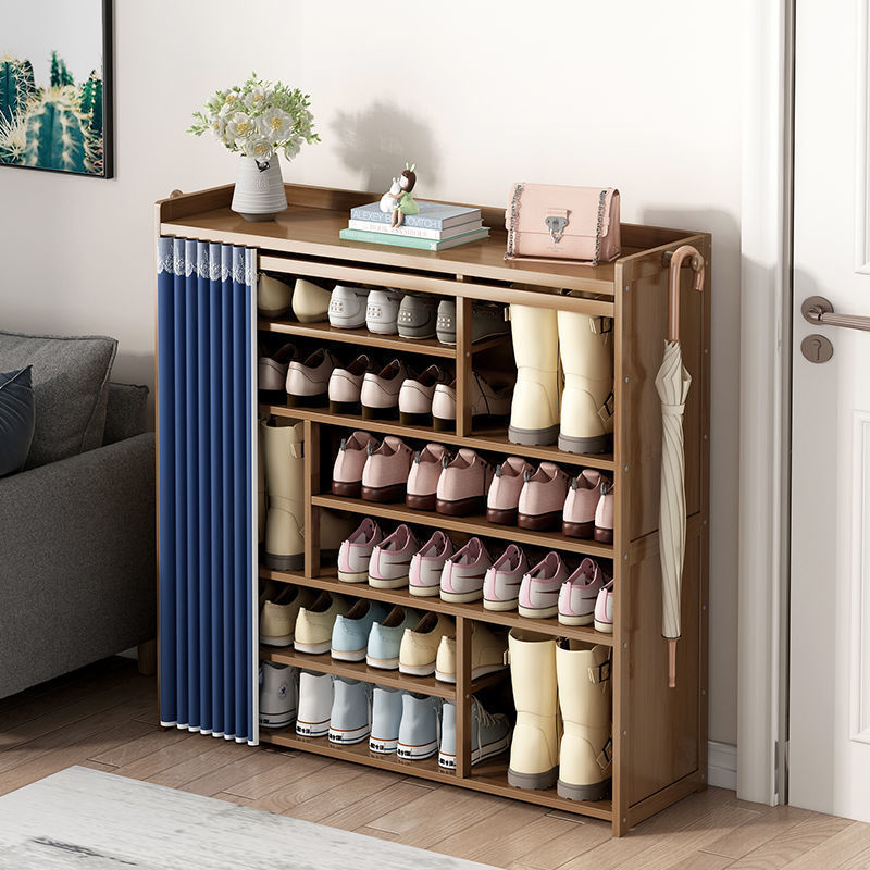 Shoe rack multi-layer household simple sub new rental house doorway large capacity dust cloth storage shoe rack