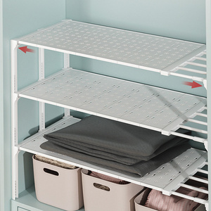 Bedroom clothes tiered storage expandable closet organizer closet organizer cabinet shelf shoe rack