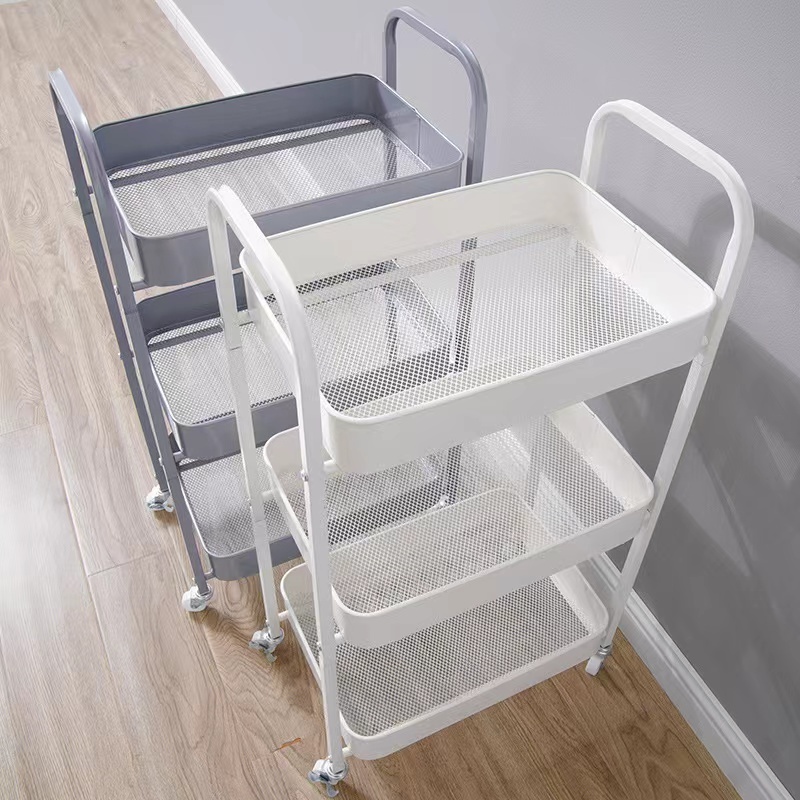 OEM ODM 5 Tier Storage Cart Wheels Mobile Storage Rack for Kitchen Bathroom Laundry Room