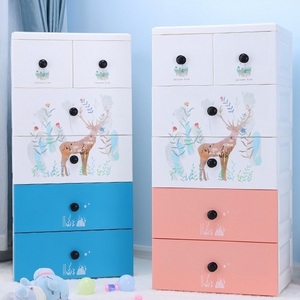 Bedroom furniture drawer storage cabinet baby plastic closet multi-layer bedside table children's wardrobes Clothes organizer