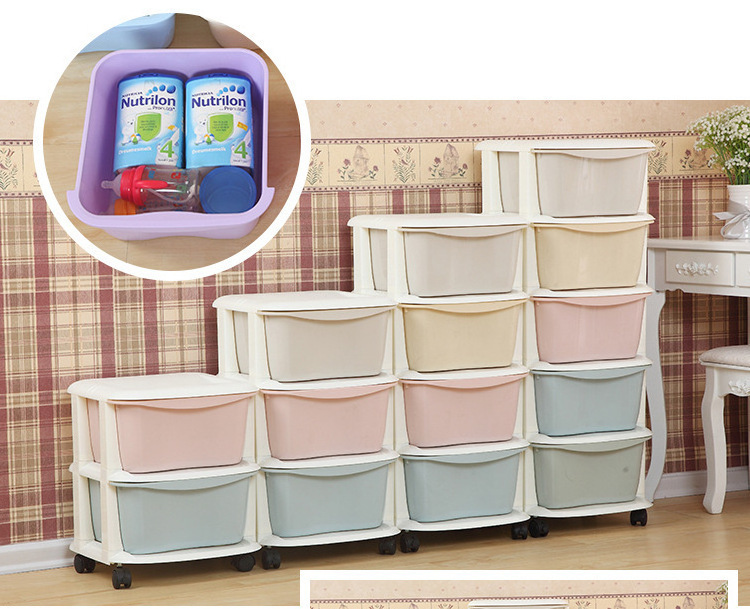 Bedroom shelves multi-layer drawer storage shelves children's toy cabinets Kitchen narrow corner cabinets on wheels