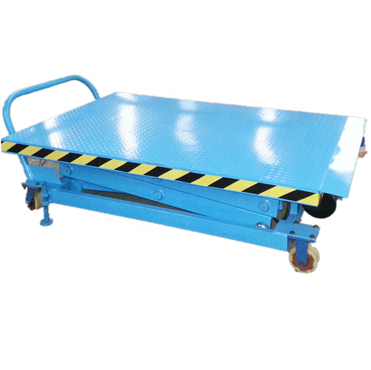 1M 2M Hand Double Manual Hydraulic Lifting Table Trolley