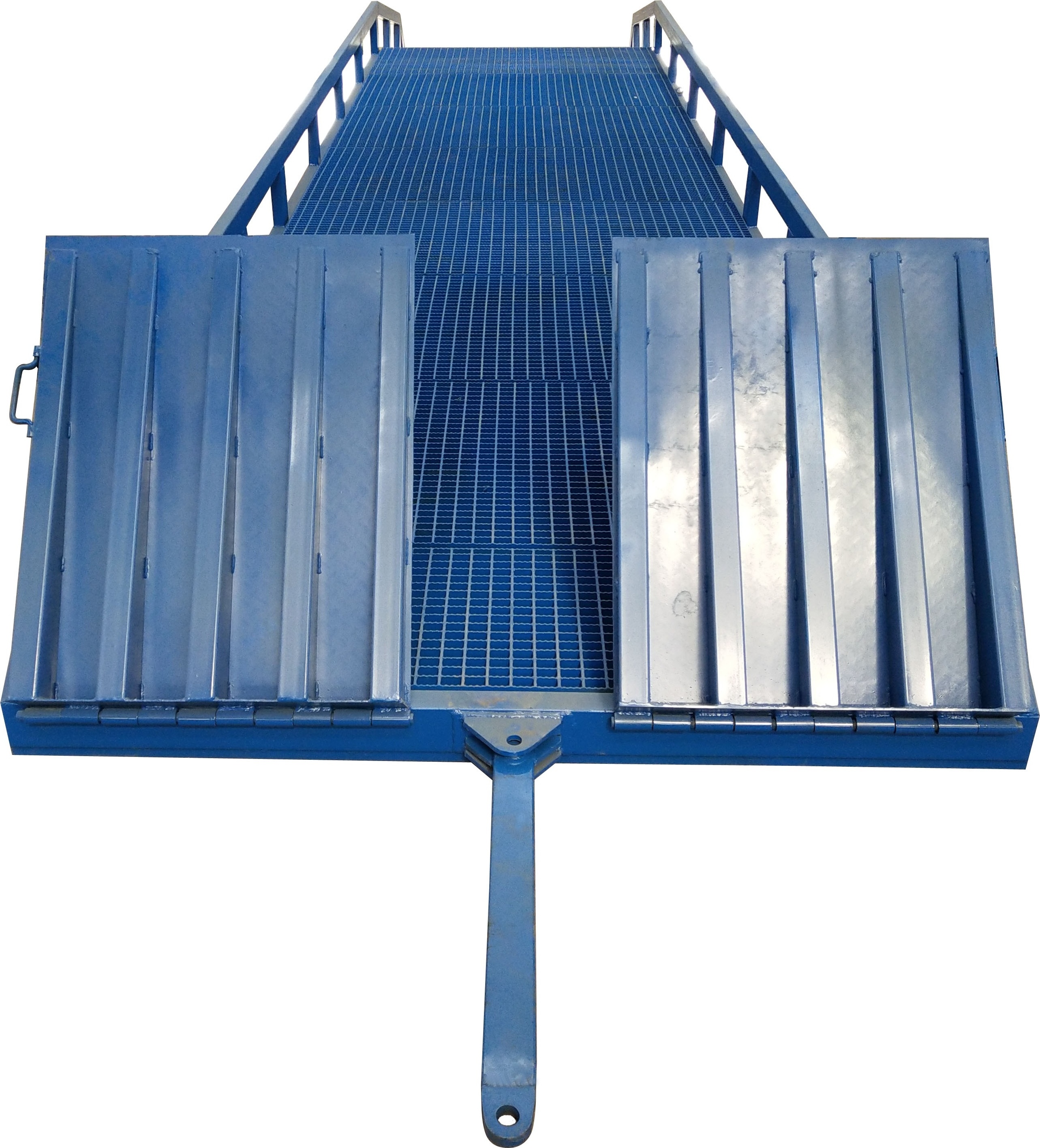 Portable Boarding Bridge For Easy Loading Without Power Supply Hydraulic Loading Ramp For Forklift