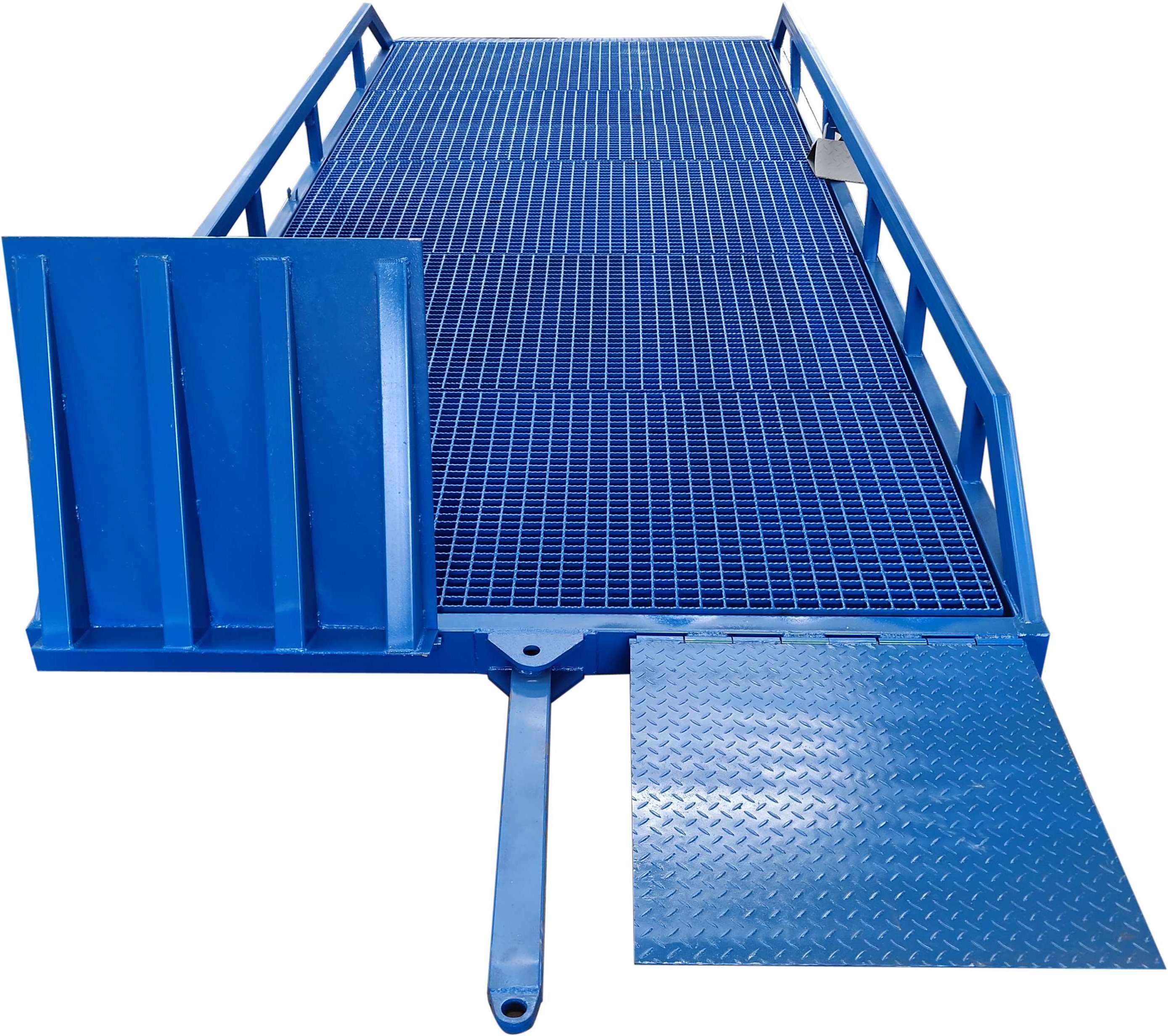 Portable Boarding Bridge For Easy Loading Without Power Supply Hydraulic Loading Ramp For Forklift